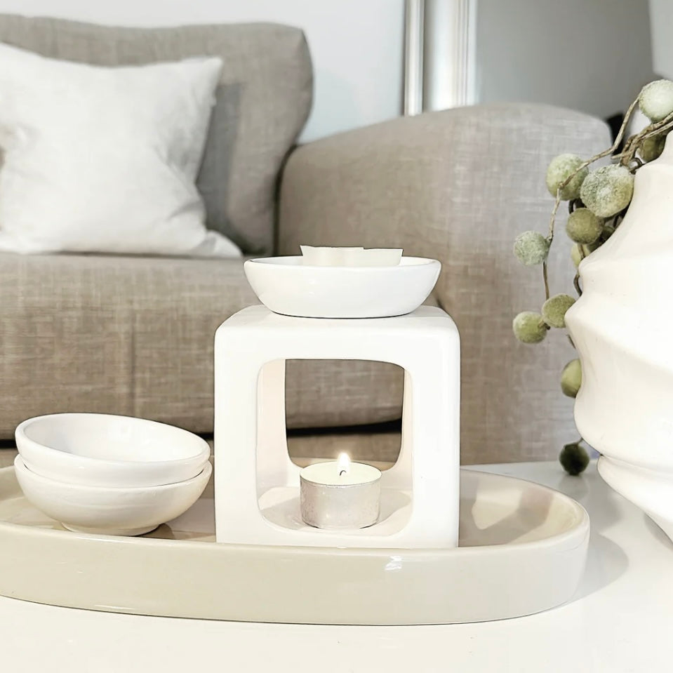 Isla Trio Wax Burner - White