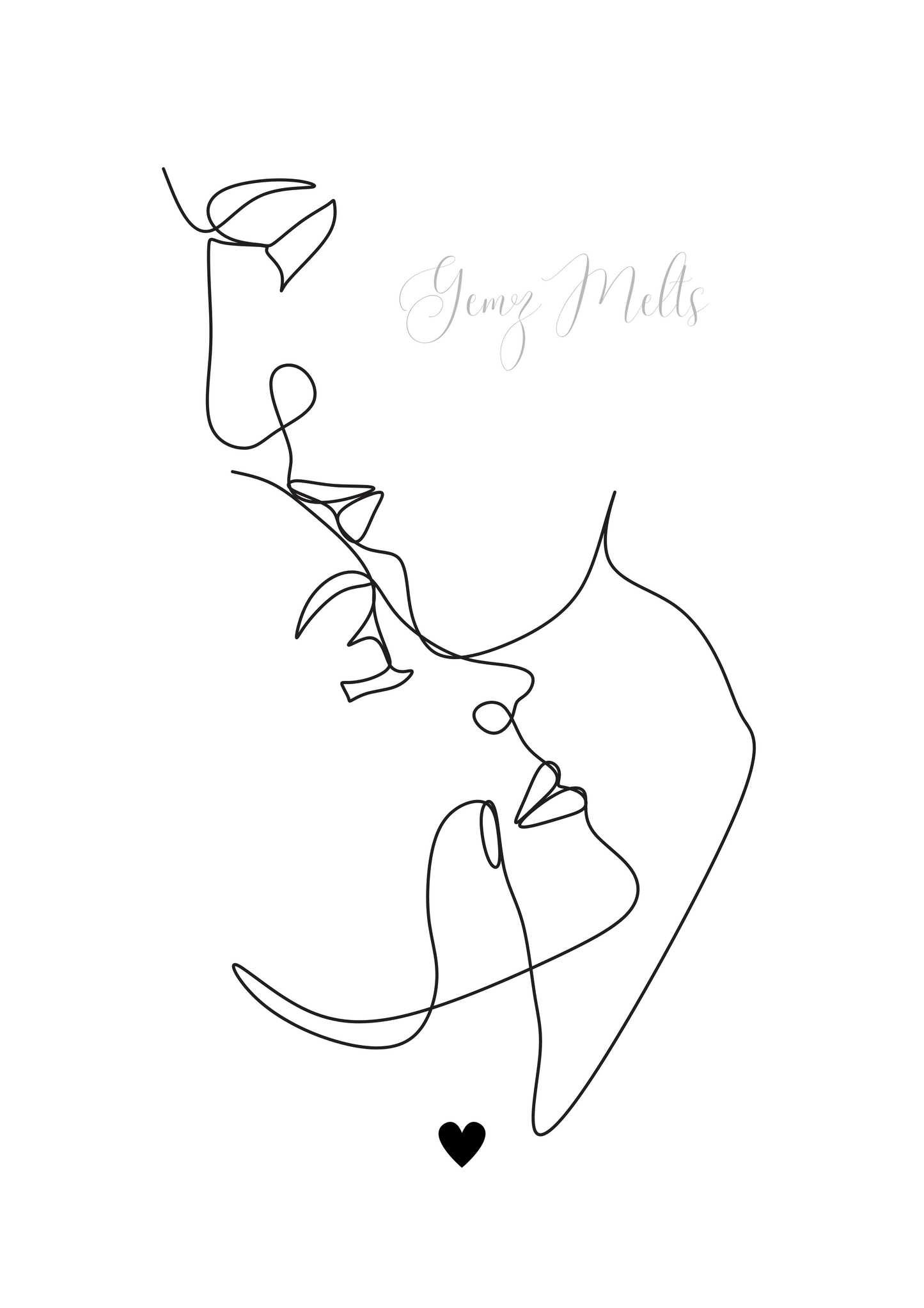 Couple Outline DIGITAL PRINT