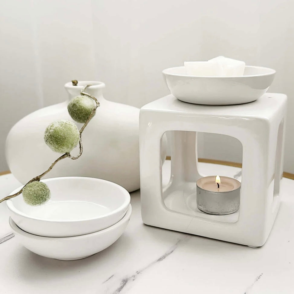 Isla Trio Wax Burner - White