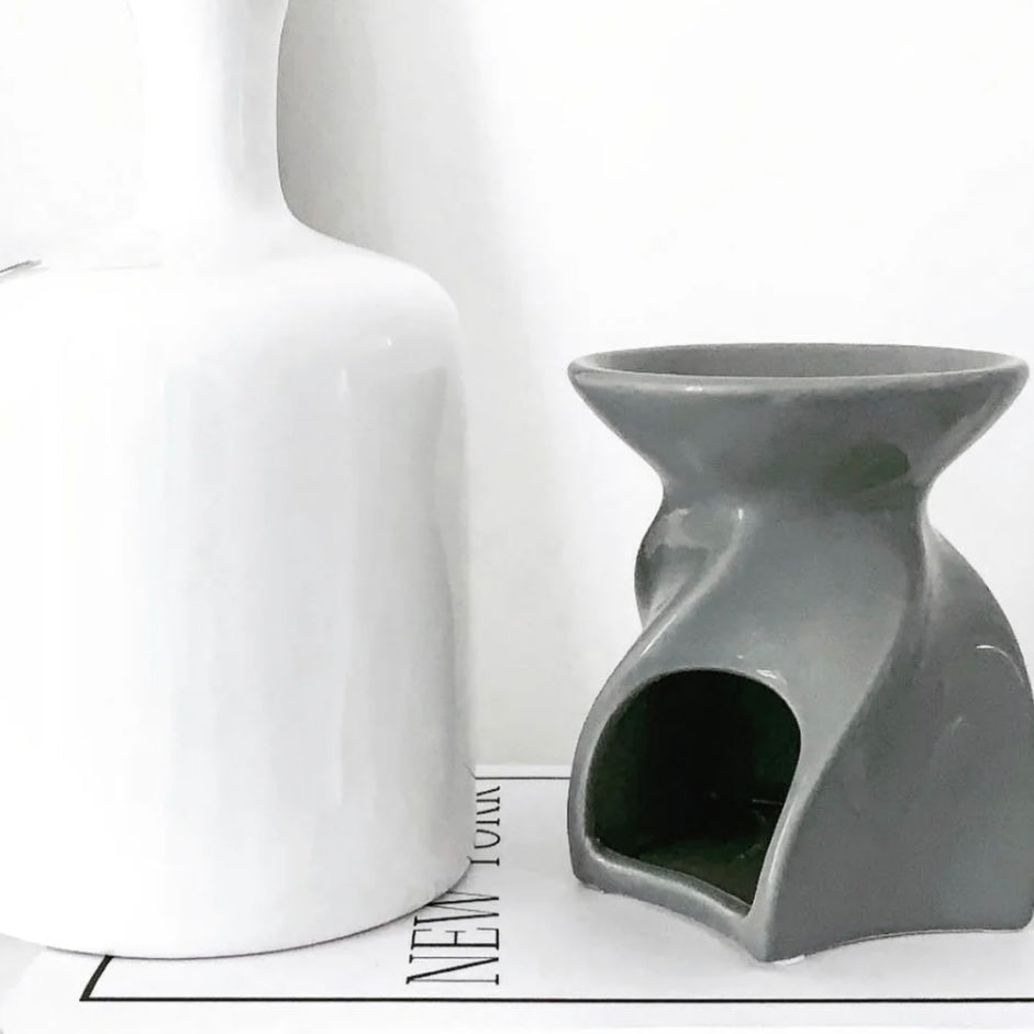 Sadie Wax Burner - Gloss Grey