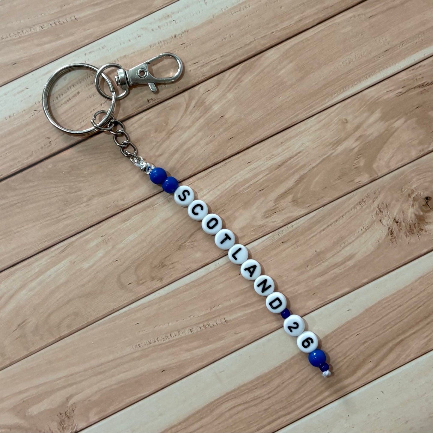 'Scotland 25' Beaded Keyring