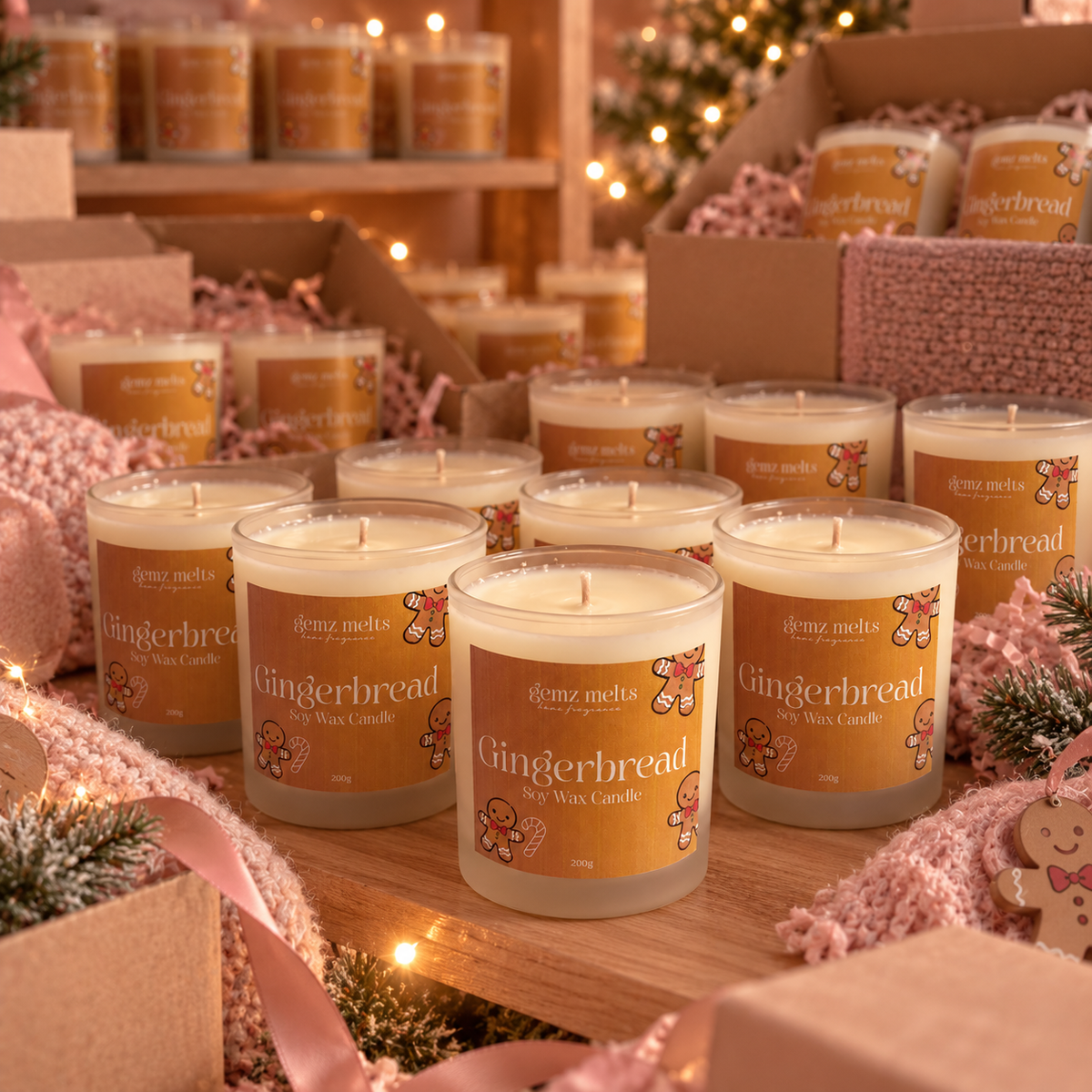 'Gingerbread' Candle