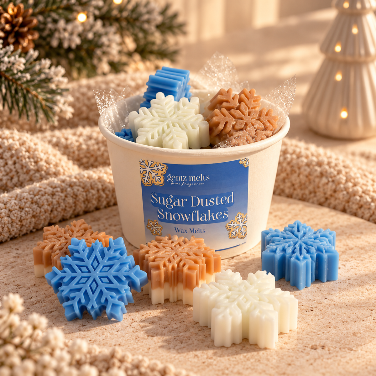 'Sugar Dusted Snowflakes' Wax Melt Tub