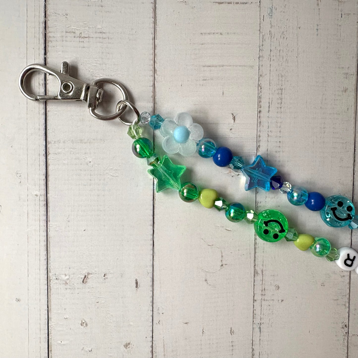 Multicolour Personalised Beaded Lanyard Chain