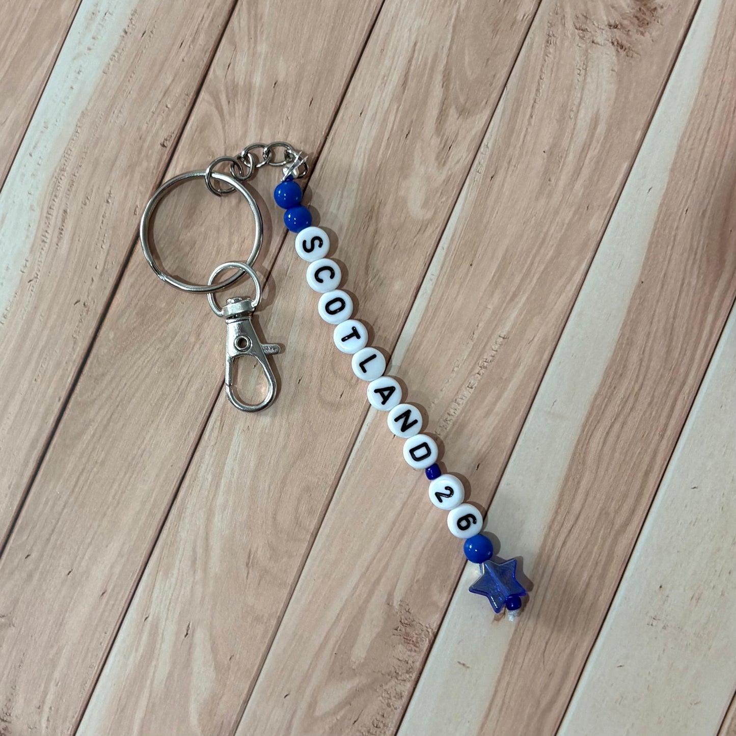 'Scotland 25' Beaded Keyring