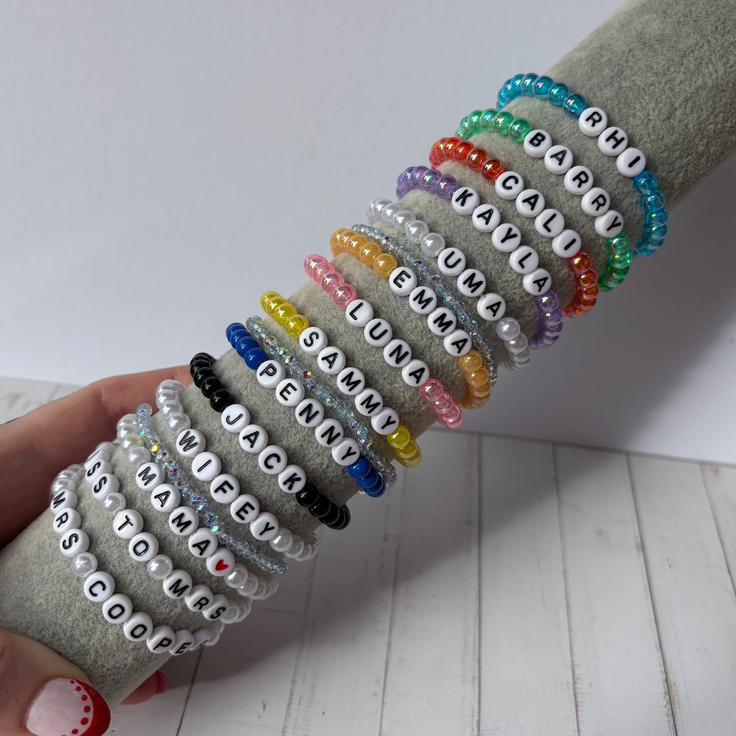 Solid Colour Name Bracelet