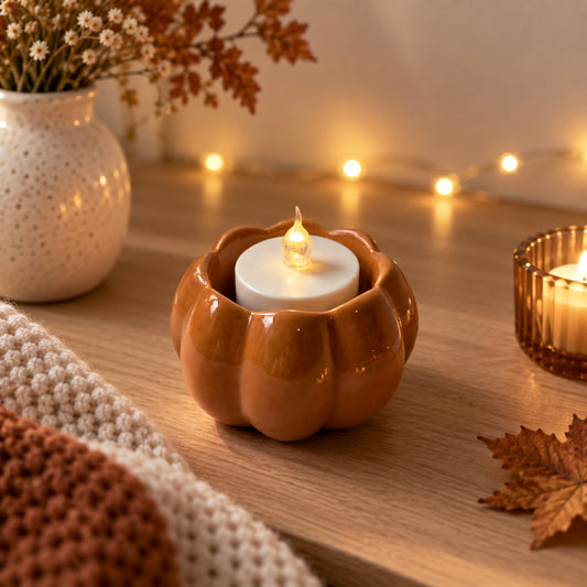 Autumn Tealight Holder - Pumpkin