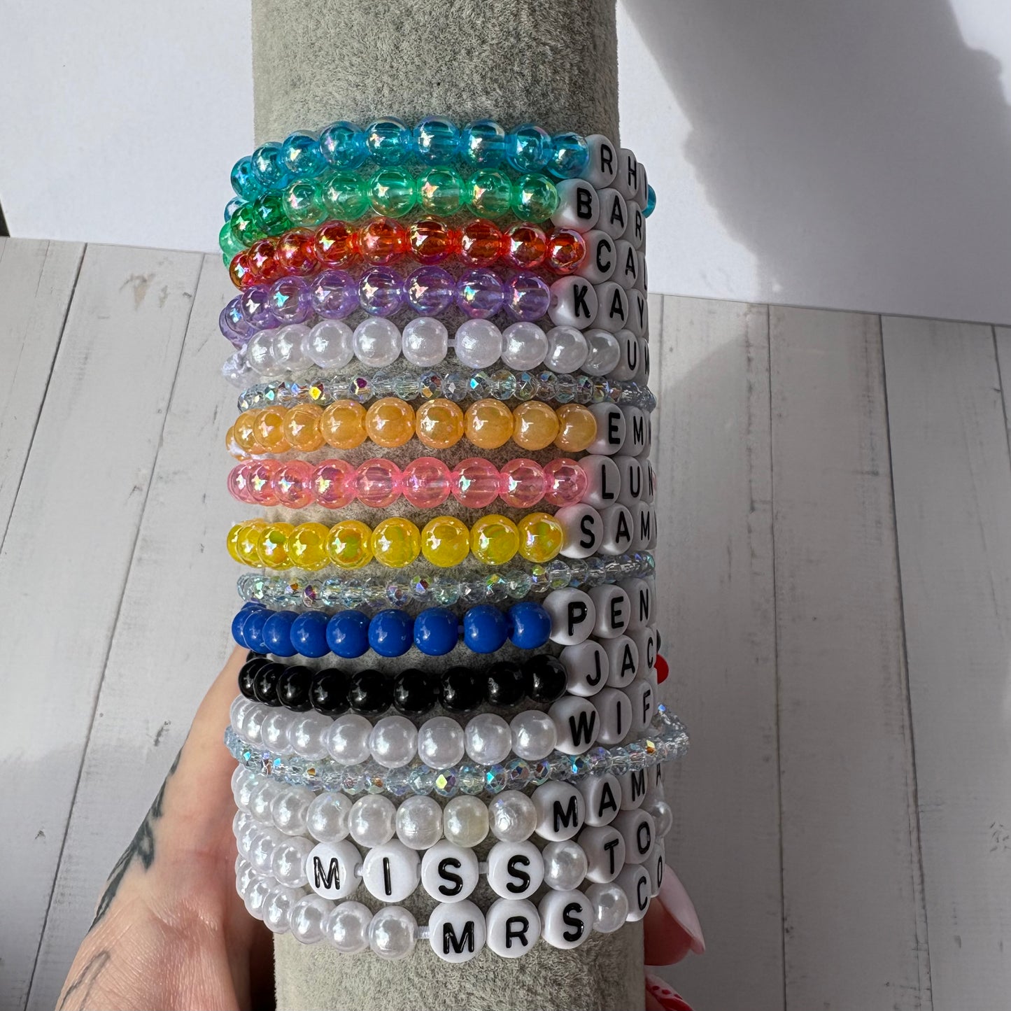 Solid Colour Name Bracelet