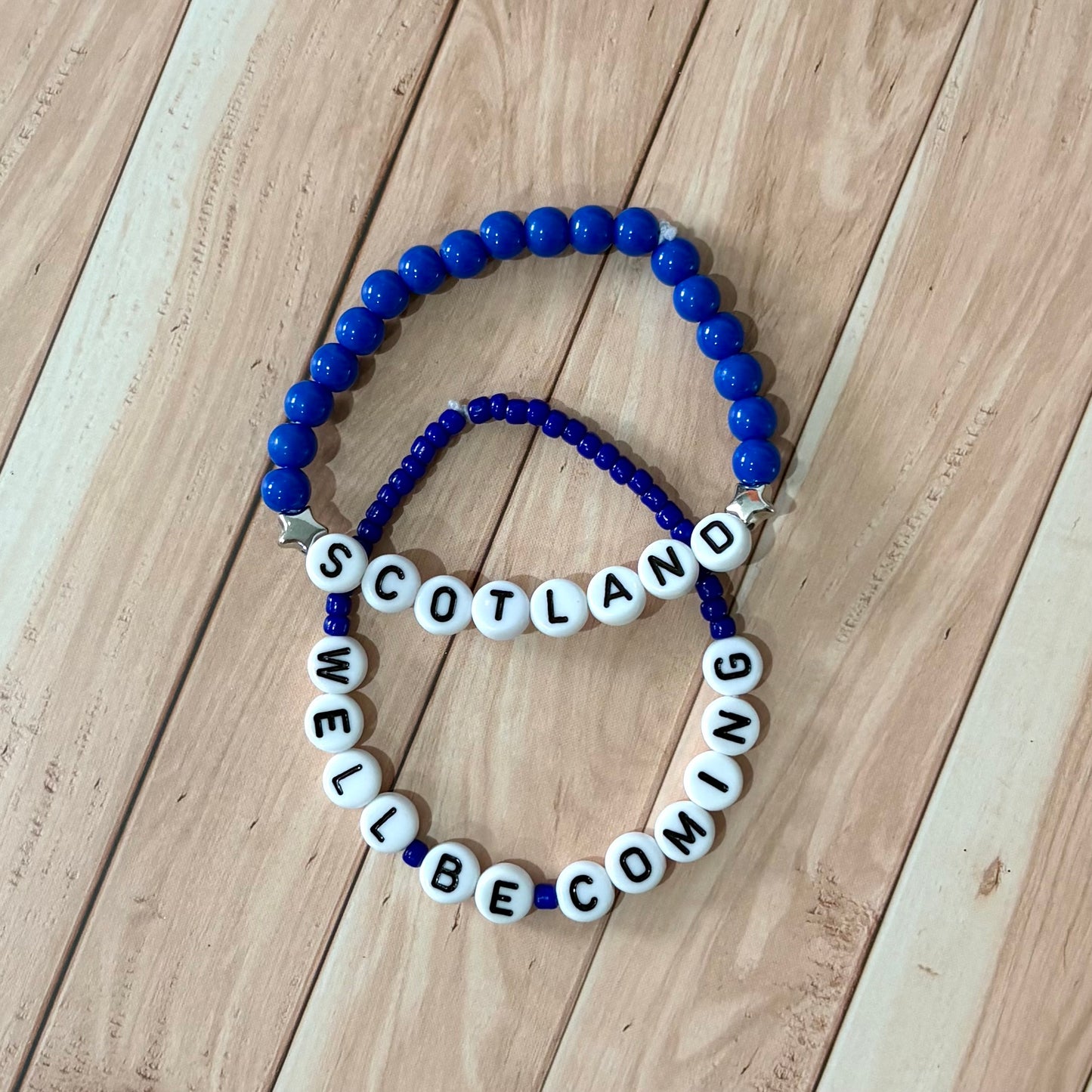 'Scotland We'll Be Coming' Beaded Bracelet Bundle