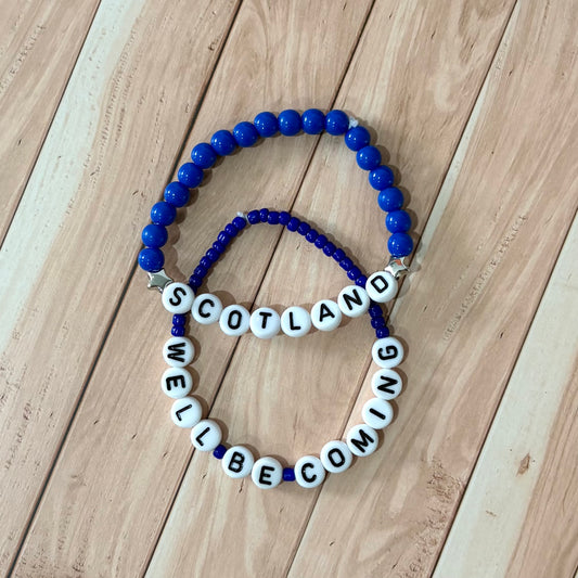 'Scotland We'll Be Coming' Beaded Bracelet Bundle