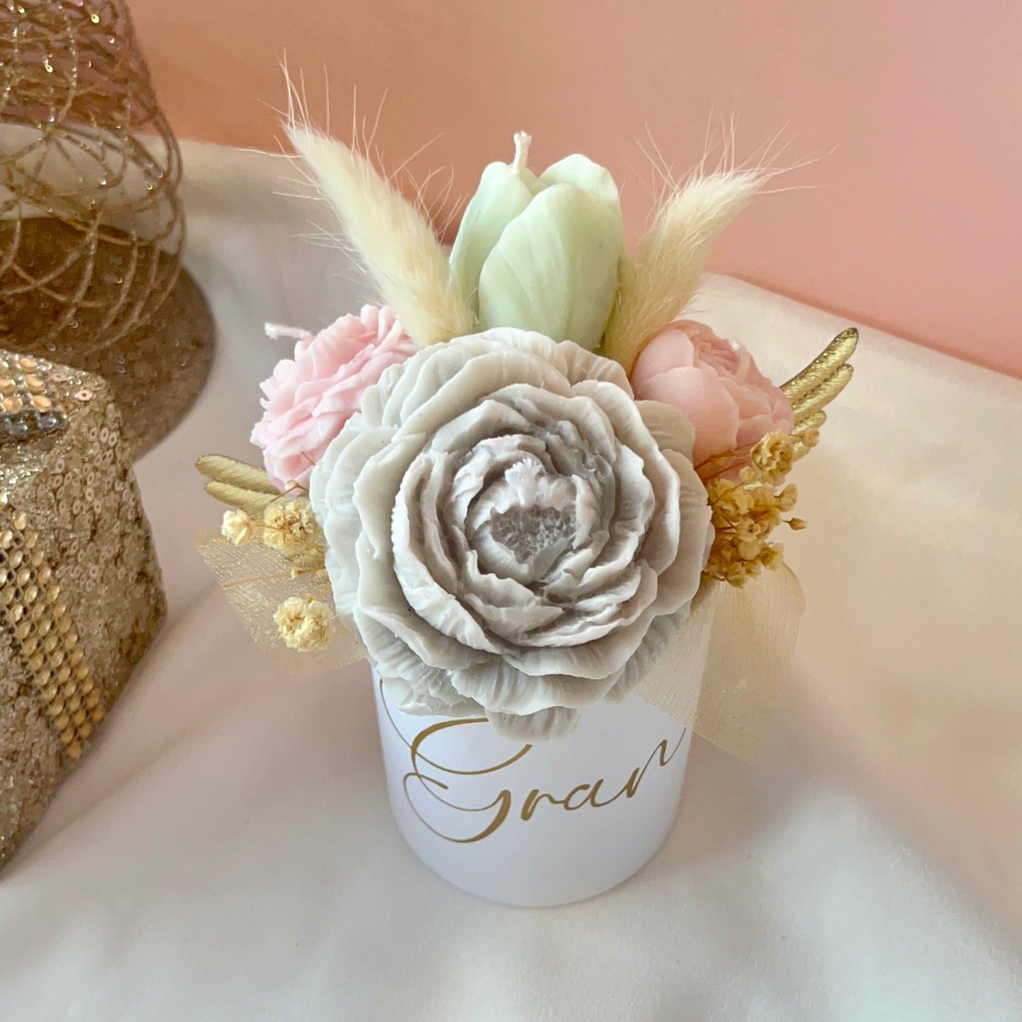 Memory Bauble & Candle Bouquet Bundle