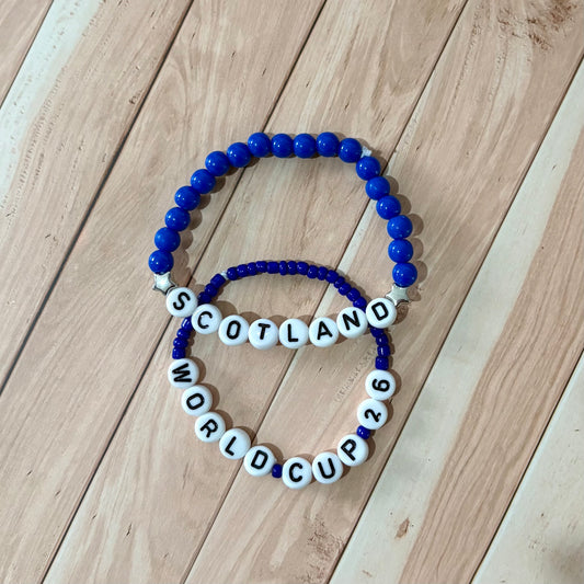'Scotland World Cup 26' Beaded Bracelet Bundle