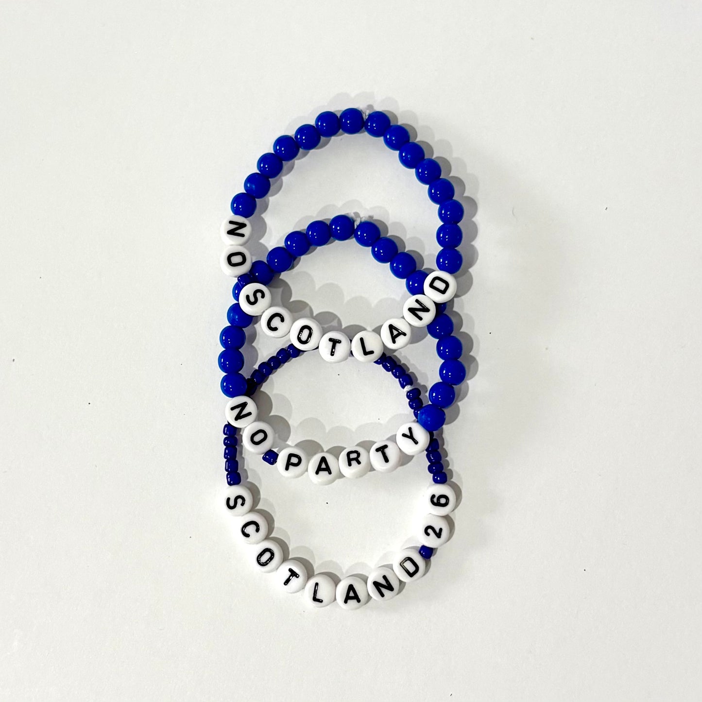 'No Scotland No Party' Beaded Bracelet Bundle