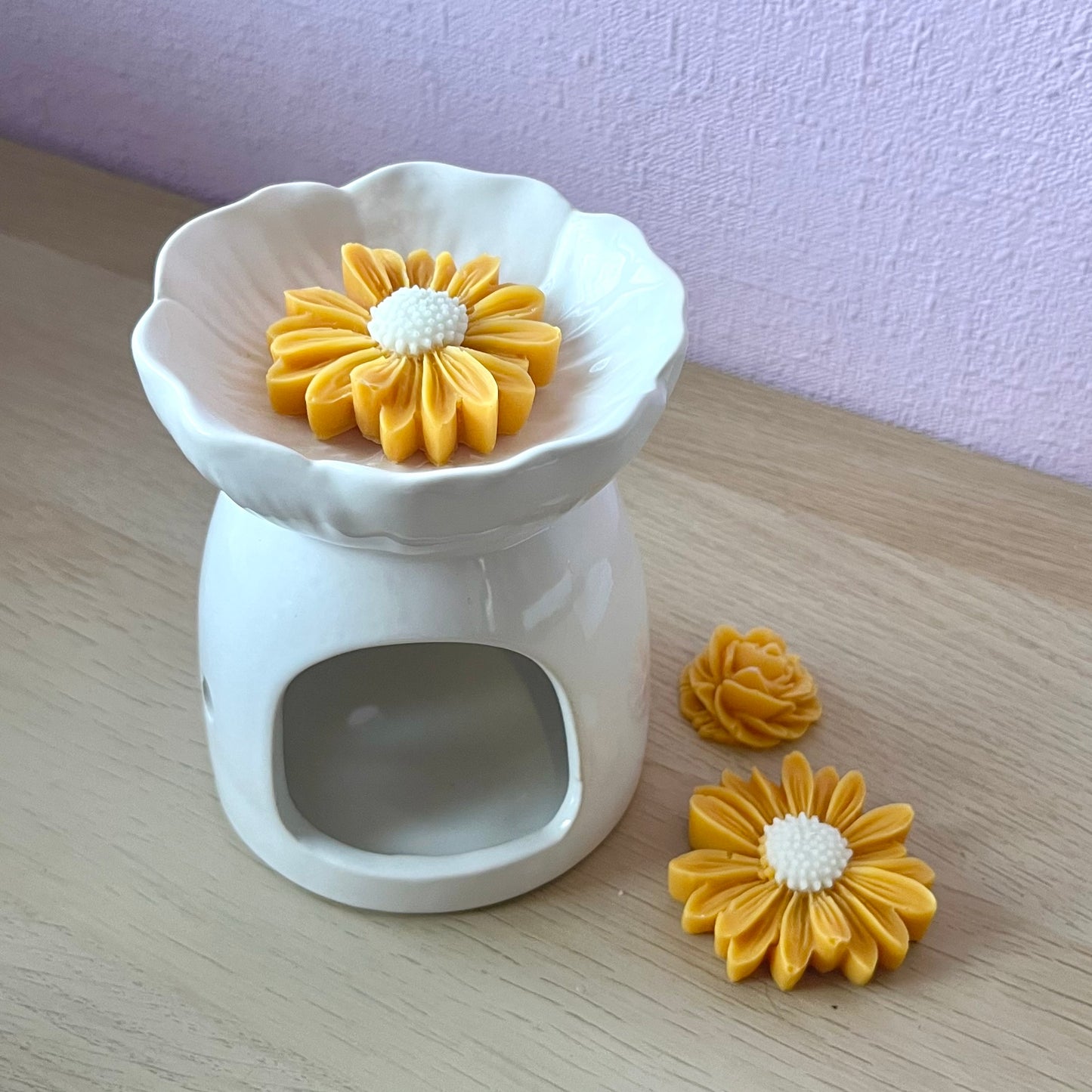 White Floral Burner