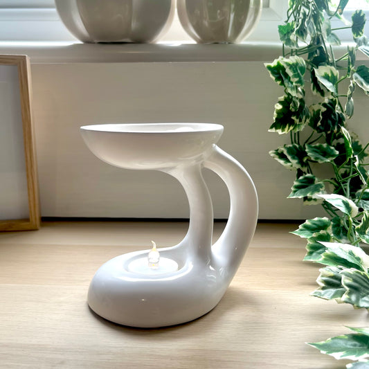 Hallie Wax Burner - Gloss White