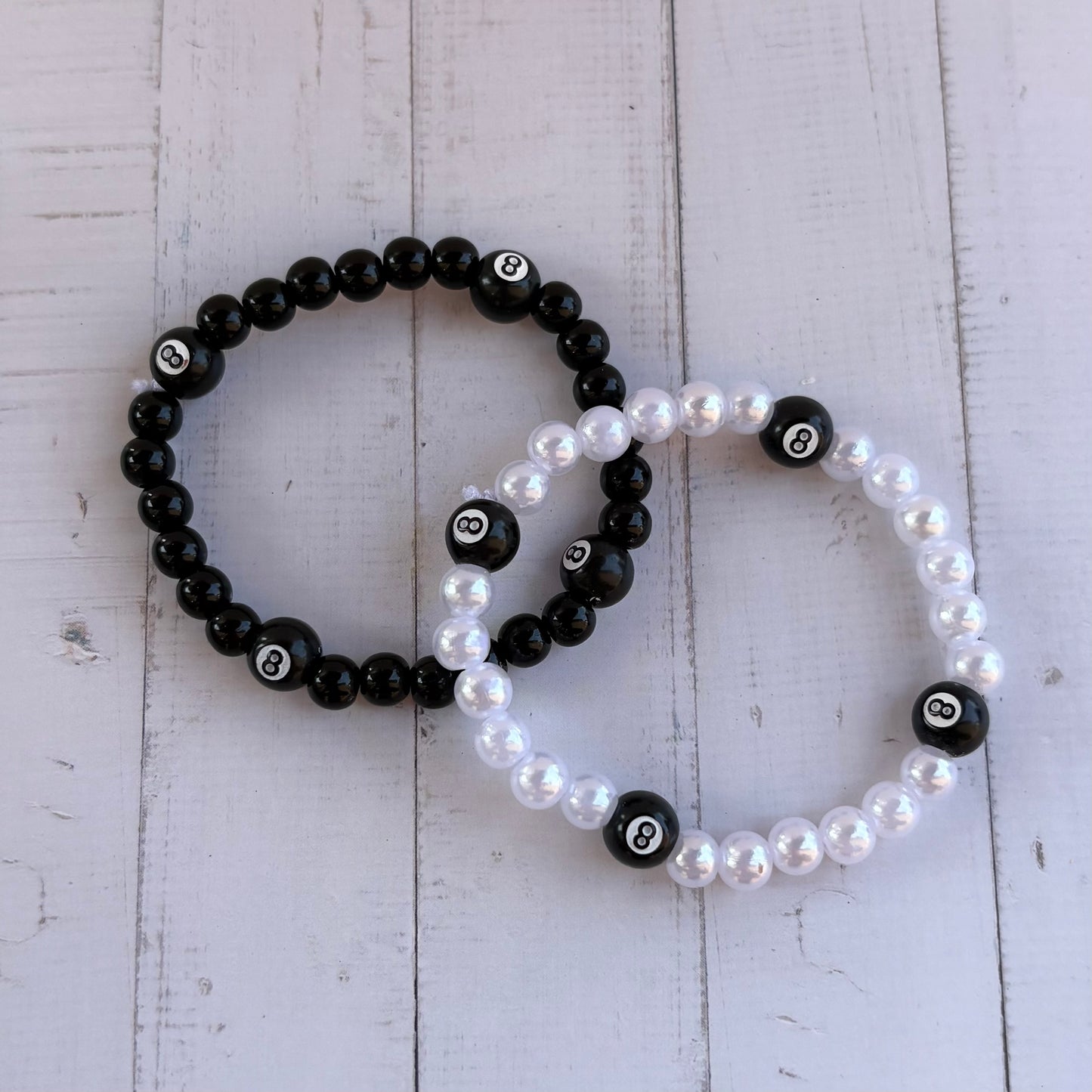 8 Ball Stackable Beaded Bracelet