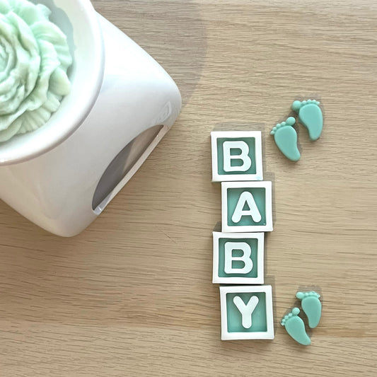 Baby Shower Favours Green- BABY Letters