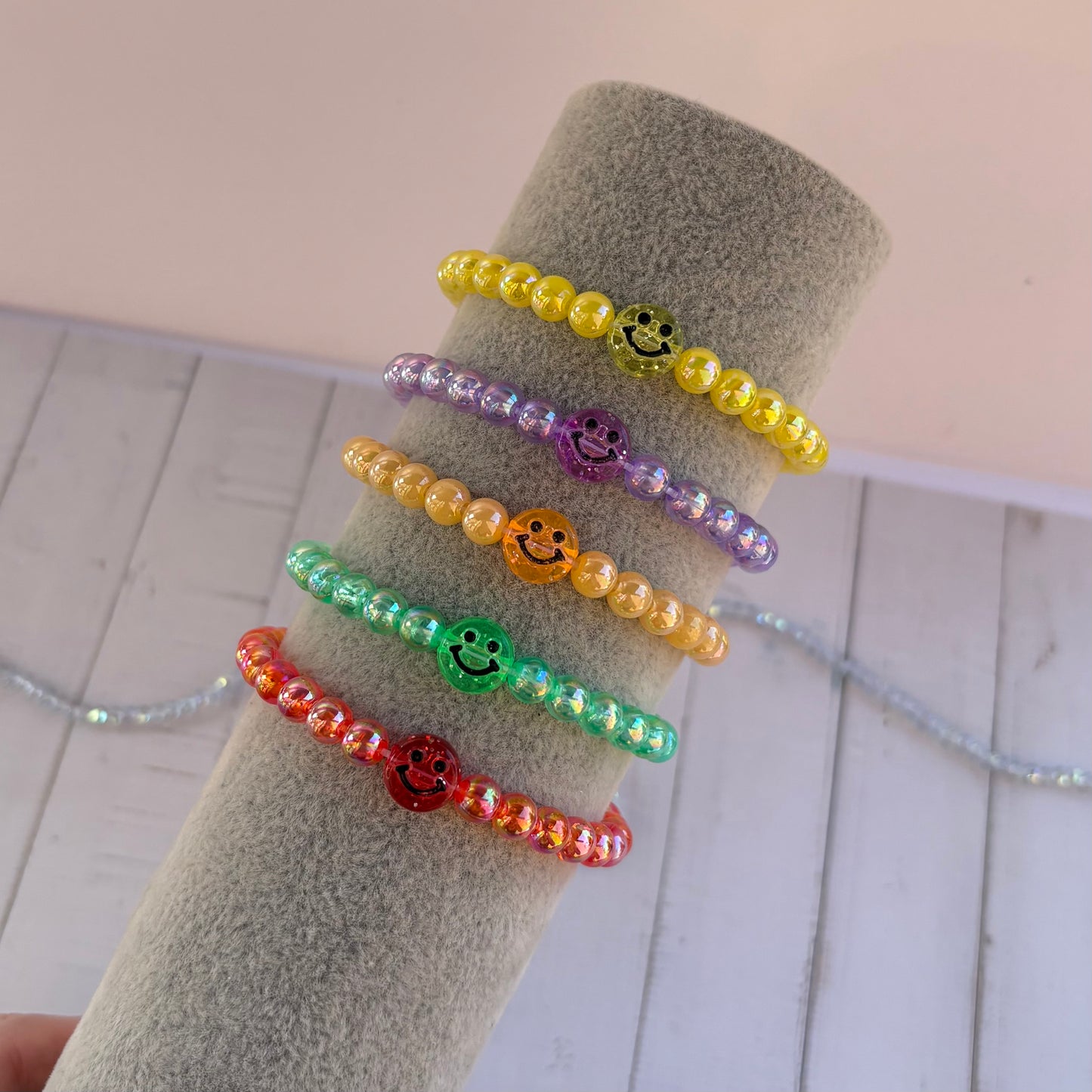 Smiley Stackable Beaded Bracelet