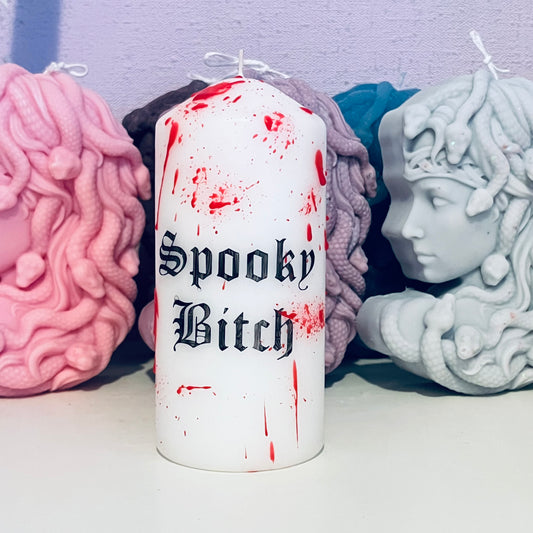 ‘Spooky Bitch’ Pillar Candle