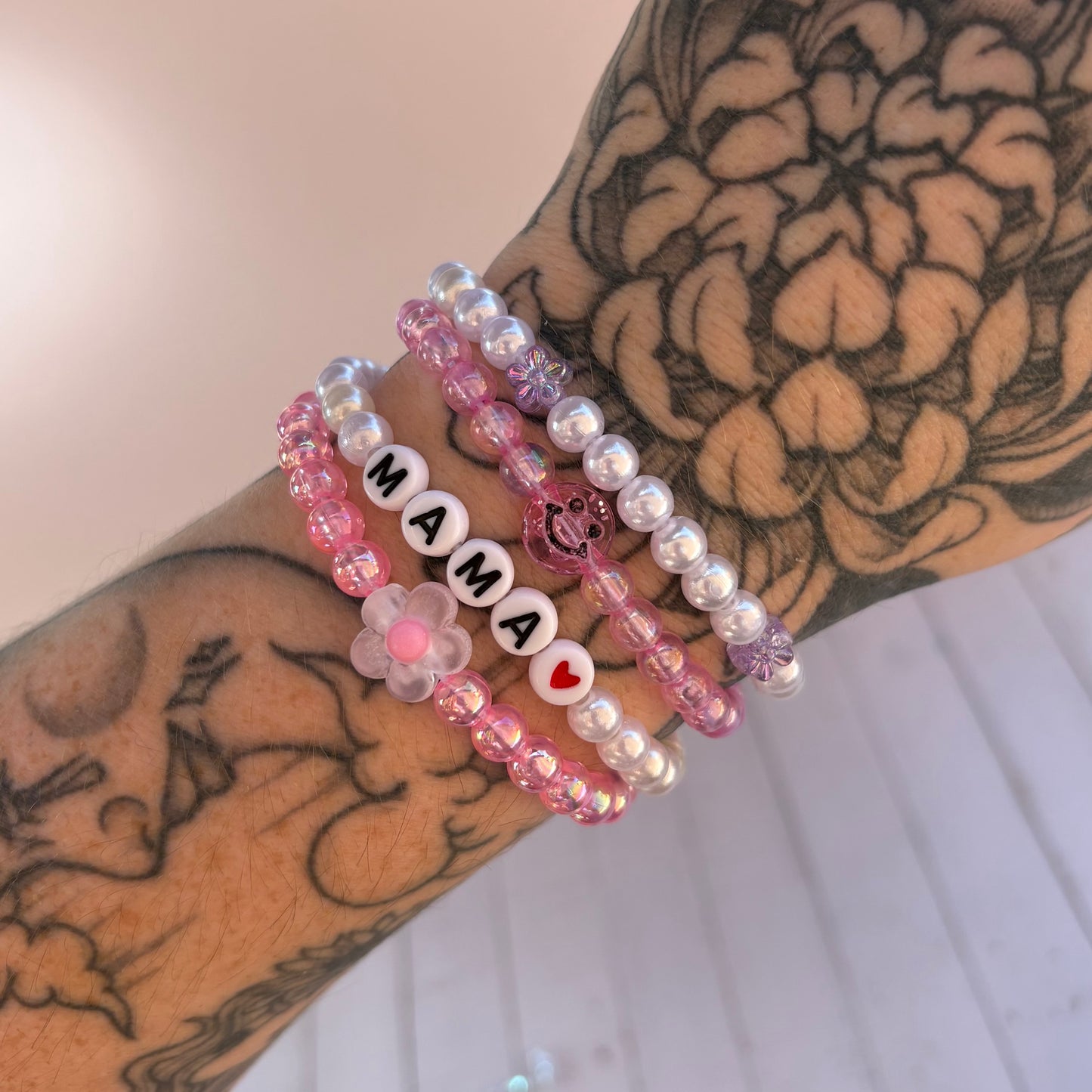 Smiley Stackable Beaded Bracelet