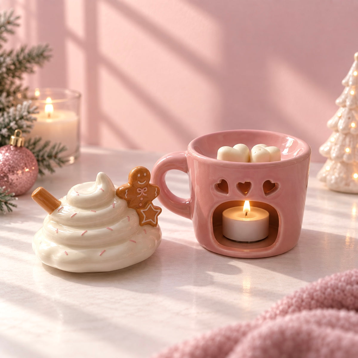 Pink Gingerbread Latte Wax Burner