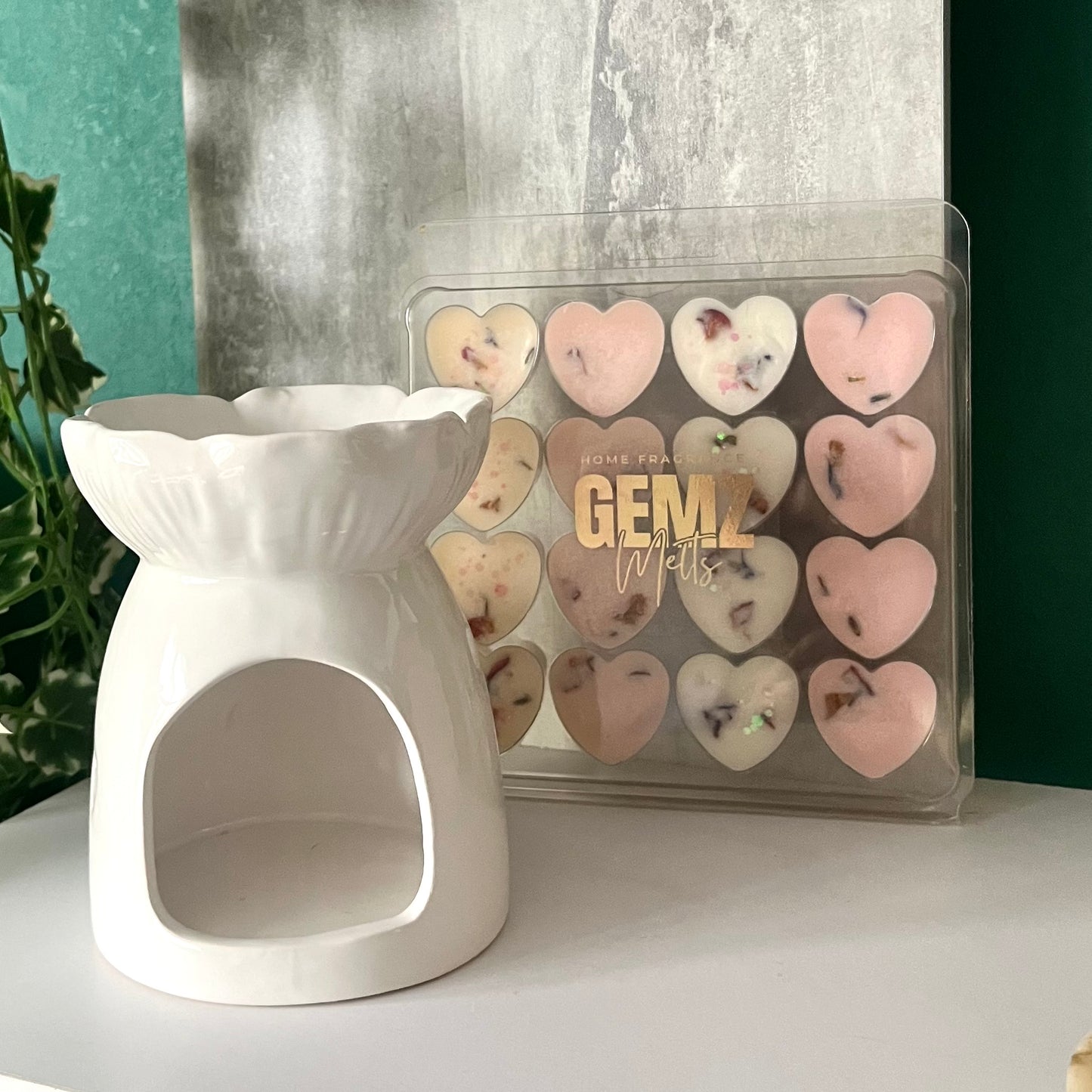 White Floral Burner