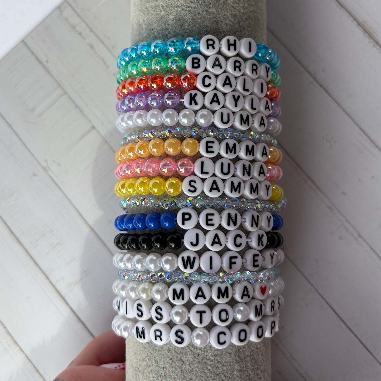 Solid Colour Name Bracelet