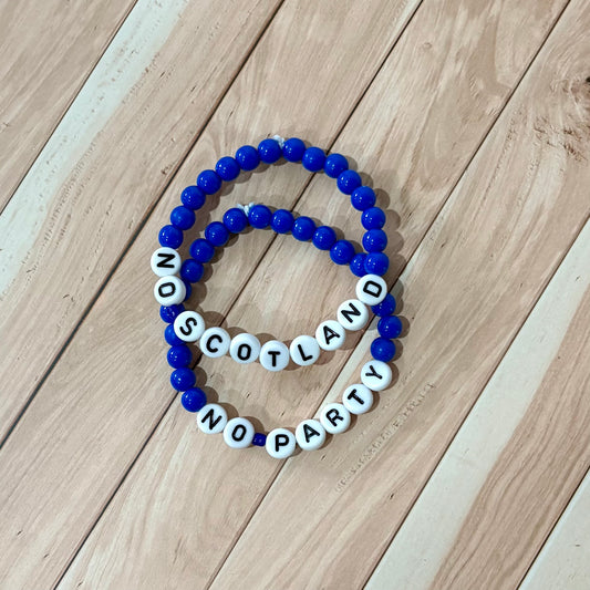 'No Scotland No Party' Beaded Bracelet Bundle