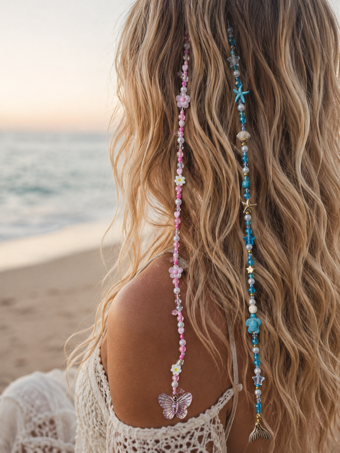 Beach Theme Hair Charm