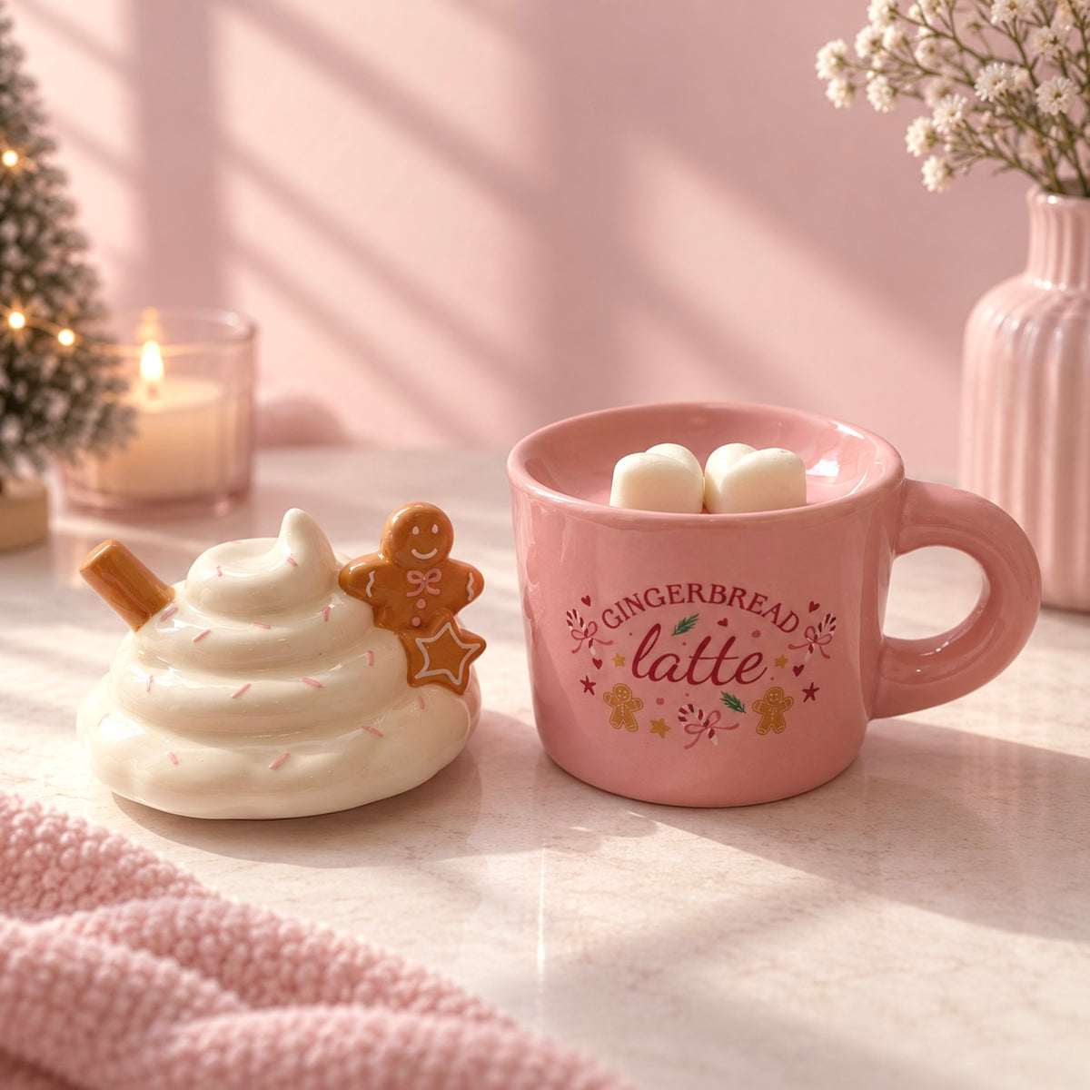 Pink Gingerbread Latte Wax Burner
