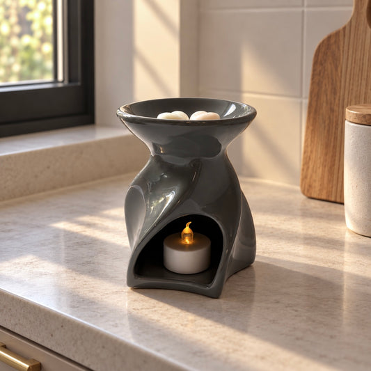 Sadie Wax Burner - Gloss Grey