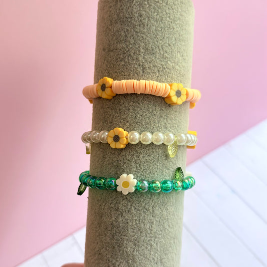 Beaded Flower Bracelets