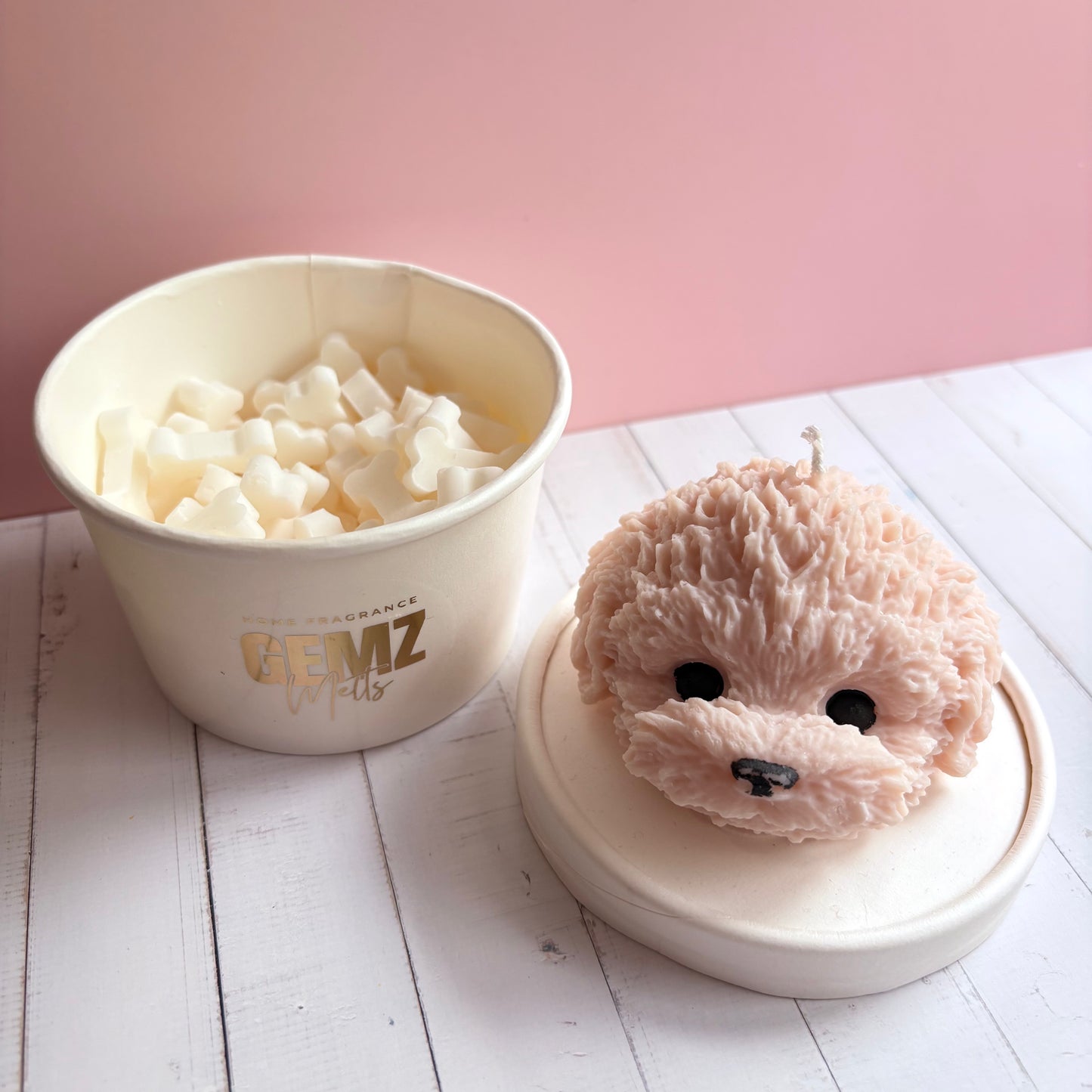 Dog Candle & Bone Wax Melt Tub
