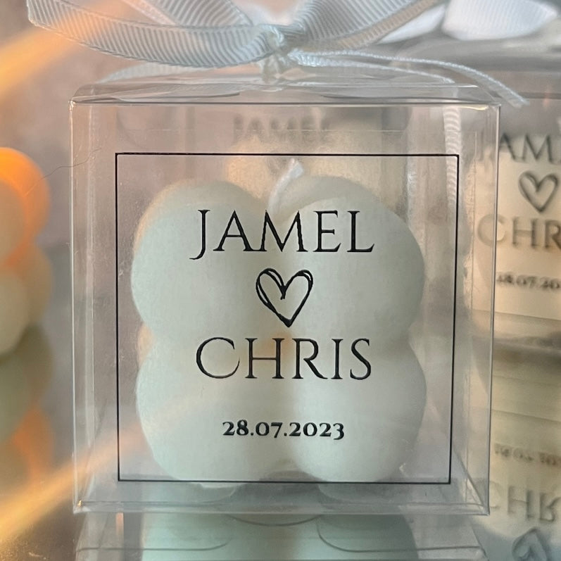 Personalisation for Bubble Block Candles