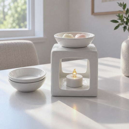 Isla Trio Wax Burner - White