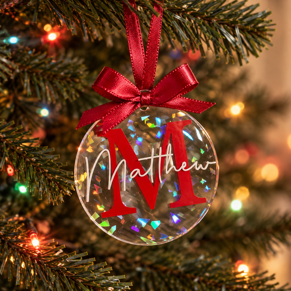 Holographic Personalised Bauble