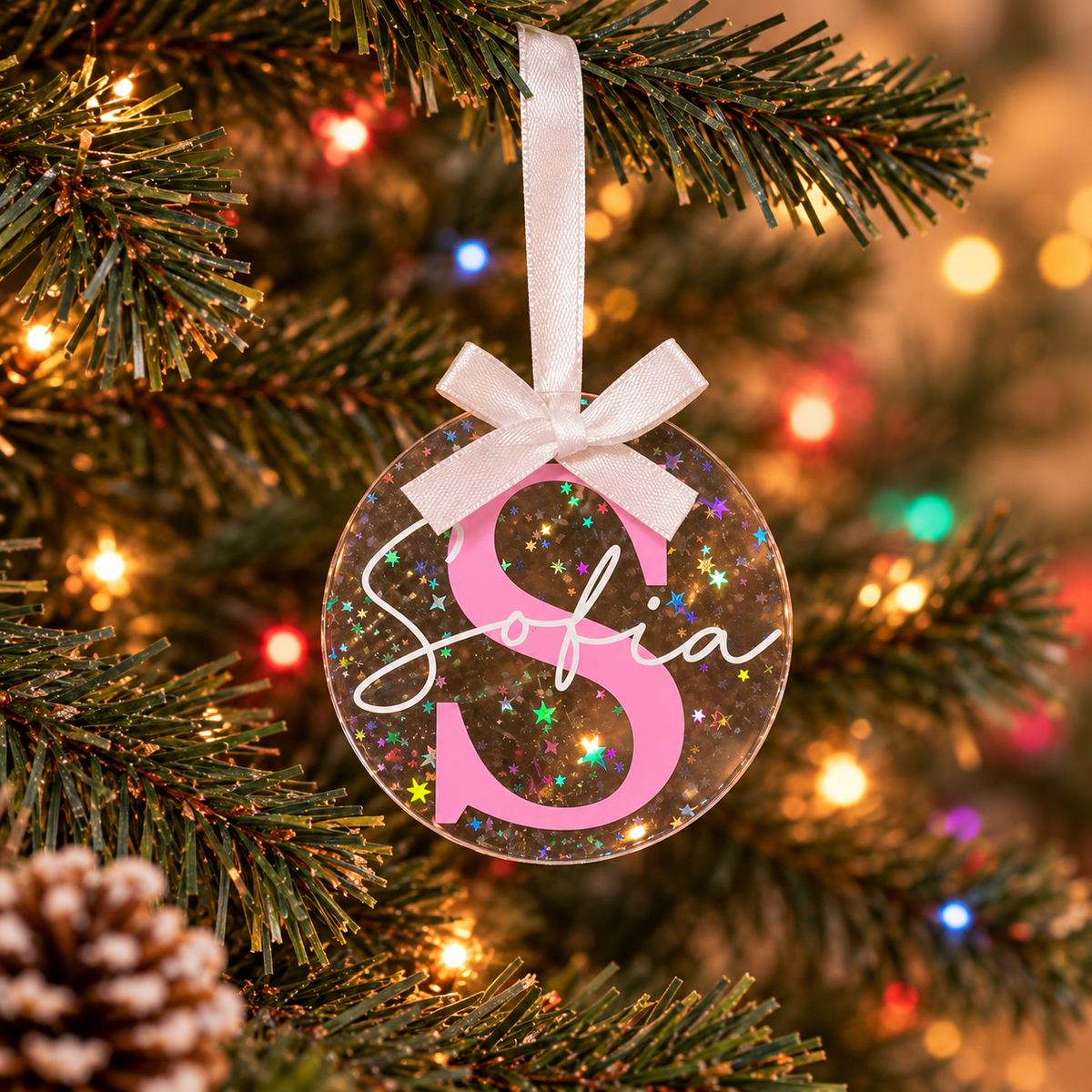 Sparkly Personalised Bauble