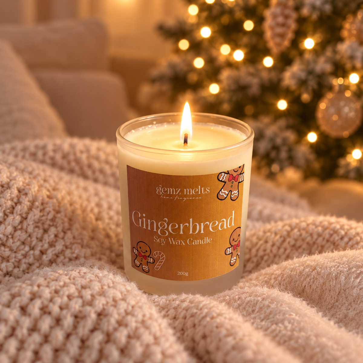 'Gingerbread' Candle