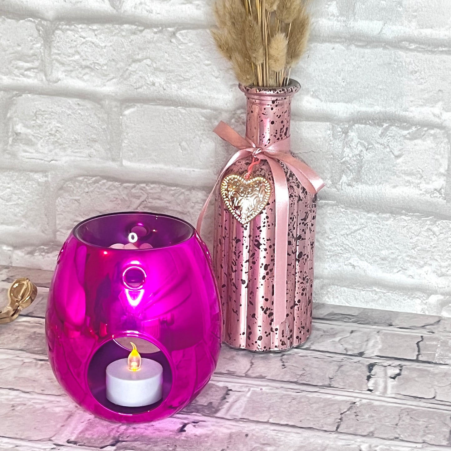 Large Glass Wax Burner - Hot Pink