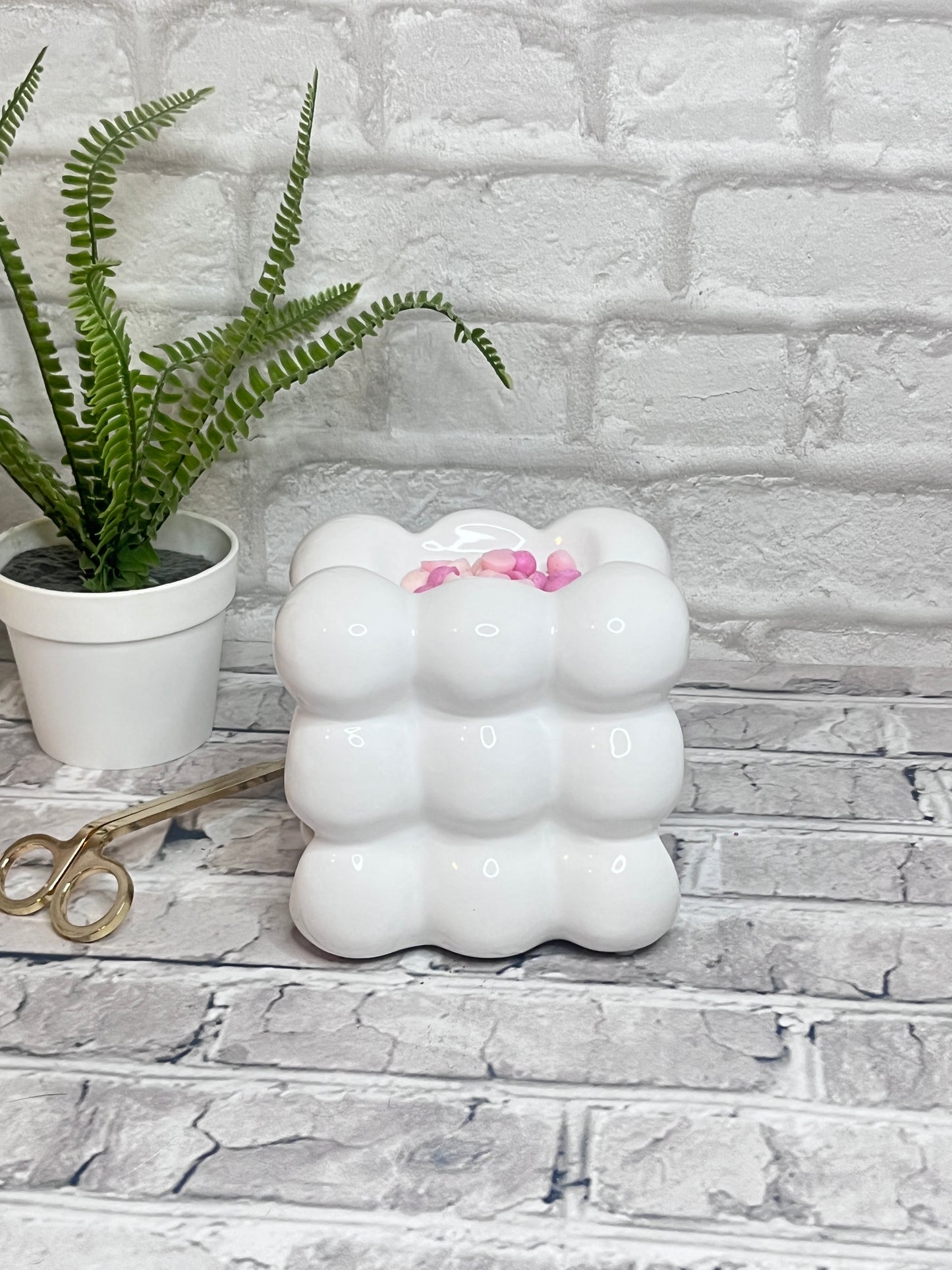 White Bubble Wax Burner Large