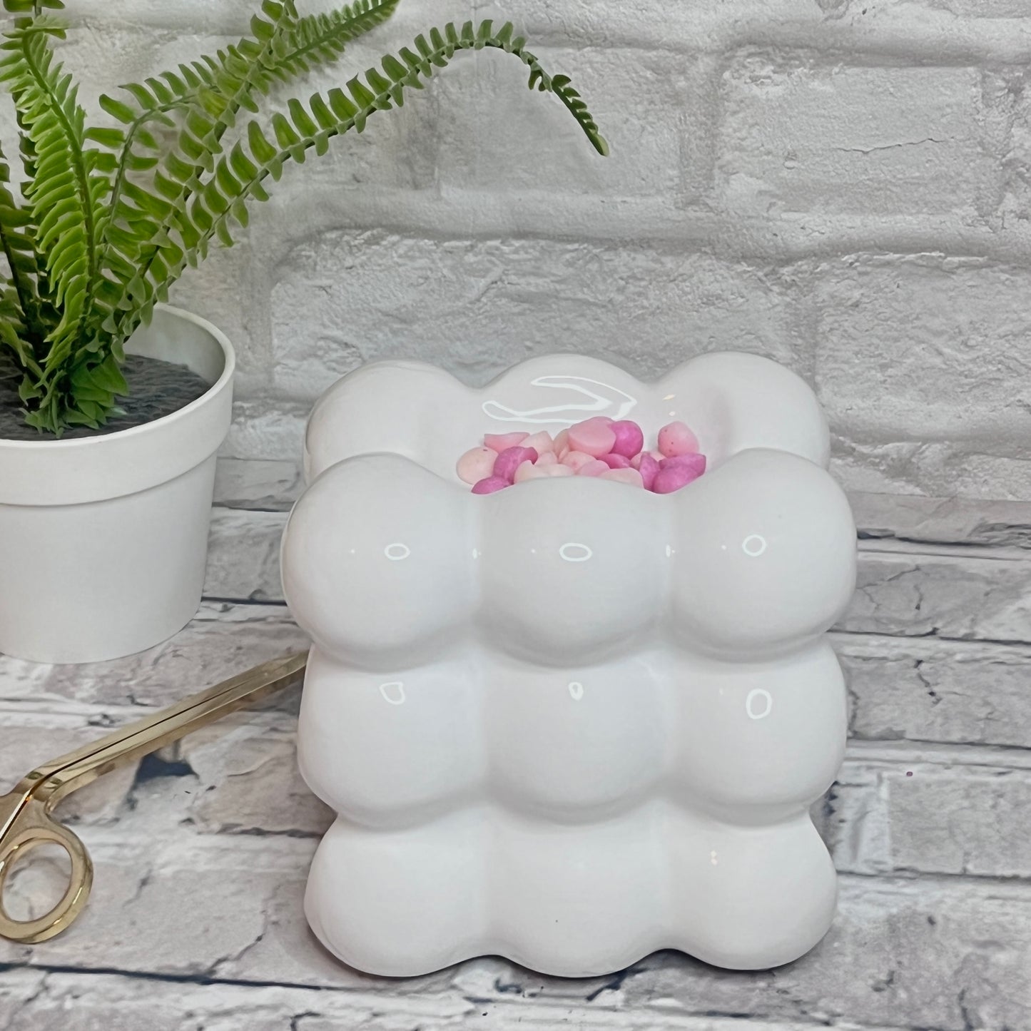 White Bubble Wax Burner Large